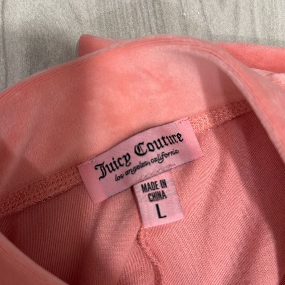 NWT juicy couture Strawberry ice pink track suit size large Bedazzled butt and - Picture 11 of 12